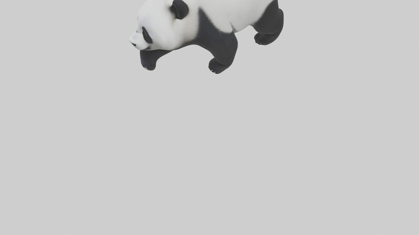 3D model Panda walking model VR / AR / low-poly