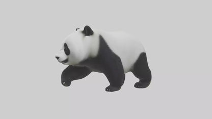3D model Panda walking model VR / AR / low-poly