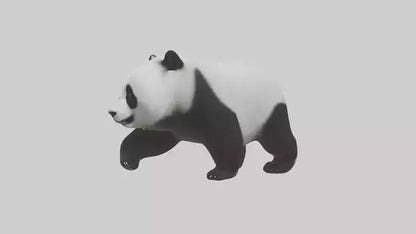 3D model Panda walking model VR / AR / low-poly