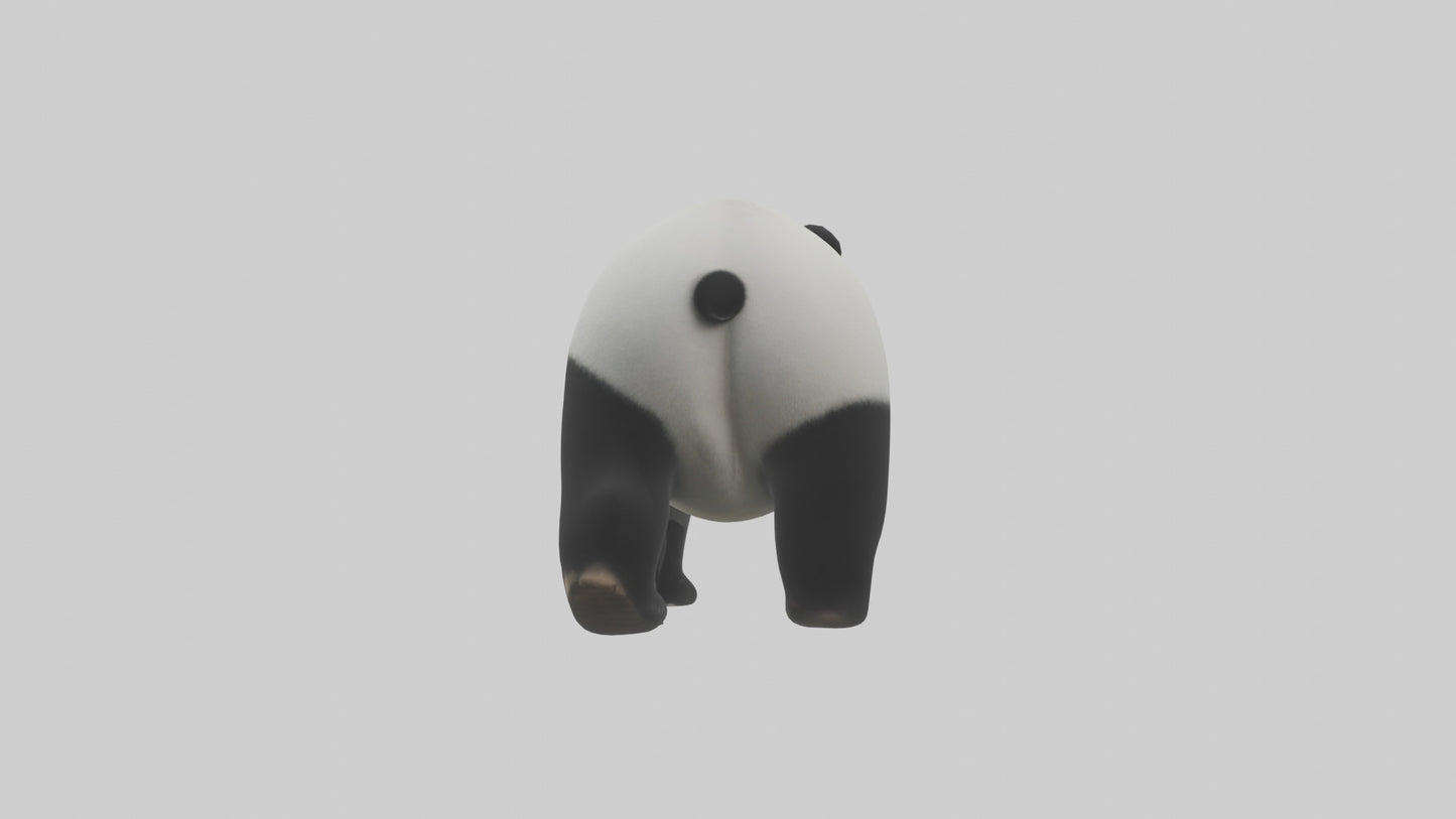 3D model Panda walking model VR / AR / low-poly