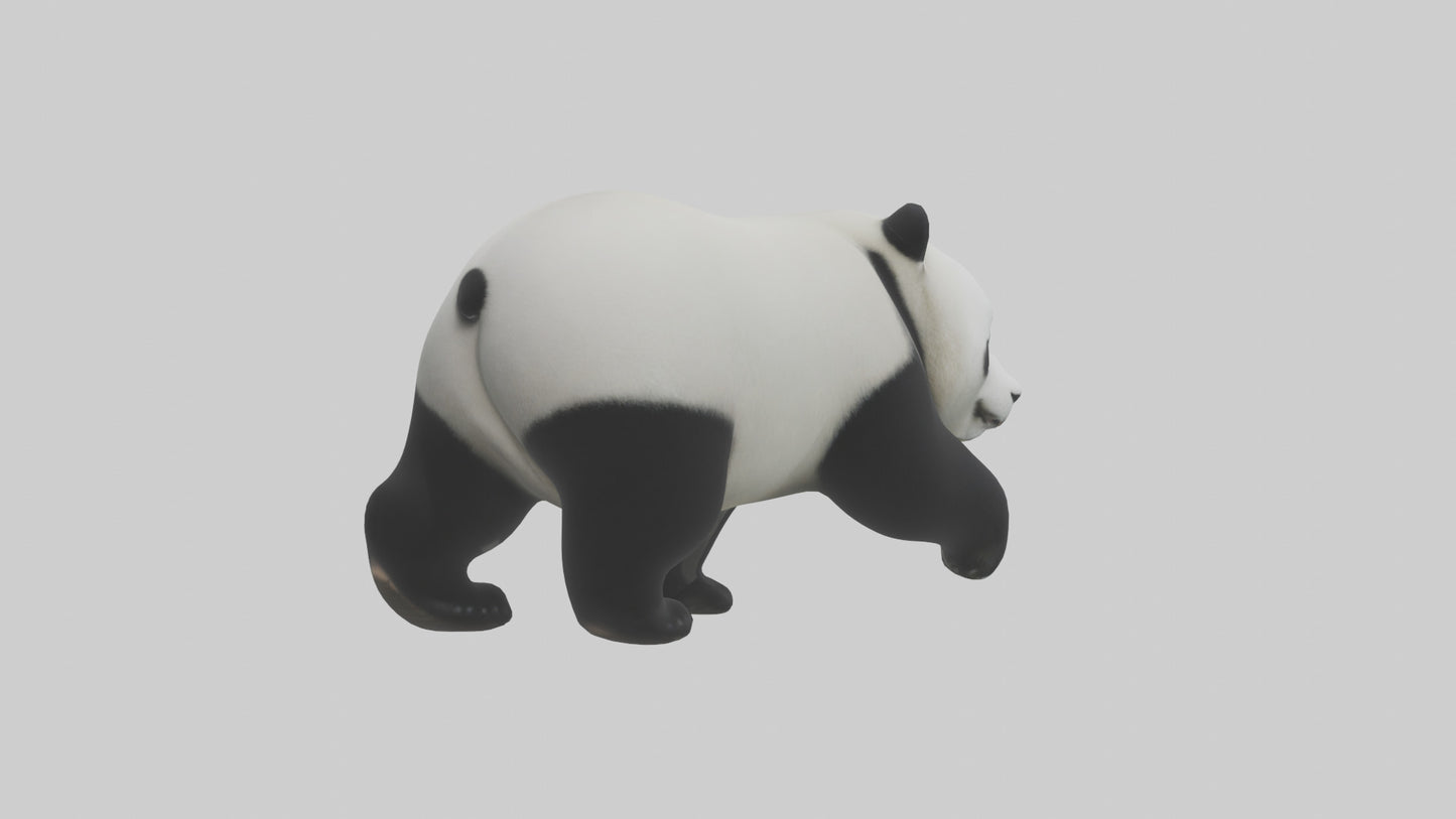 3D model Panda walking model VR / AR / low-poly
