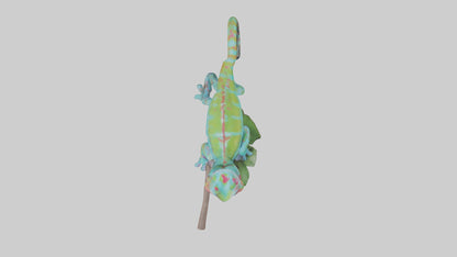 3D model Panther Chameleon climbing model VR / AR / low-poly