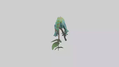 3D model Panther Chameleon climbing model VR / AR / low-poly