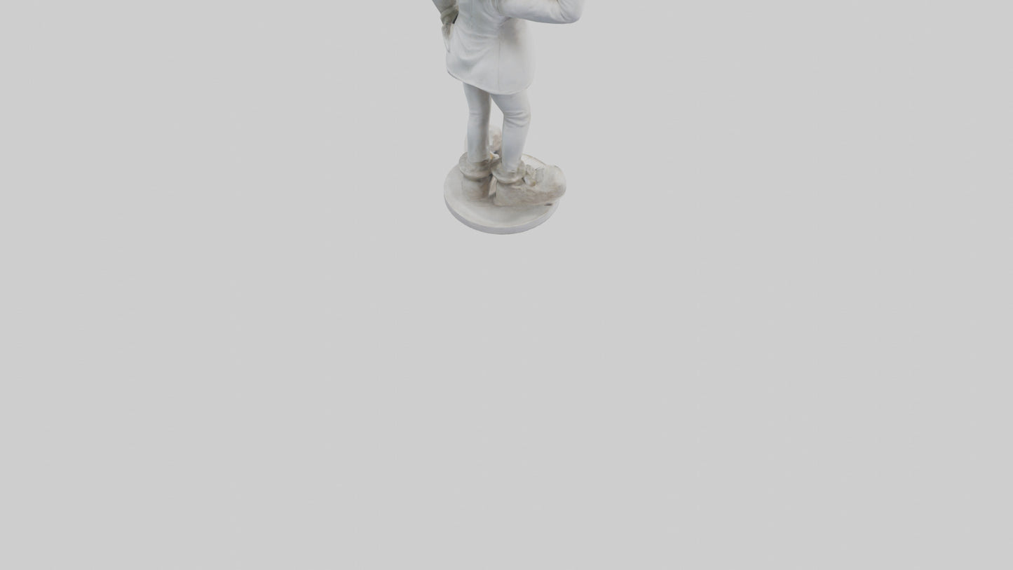 3D model Pantomime Artist statue model VR / AR / low-poly