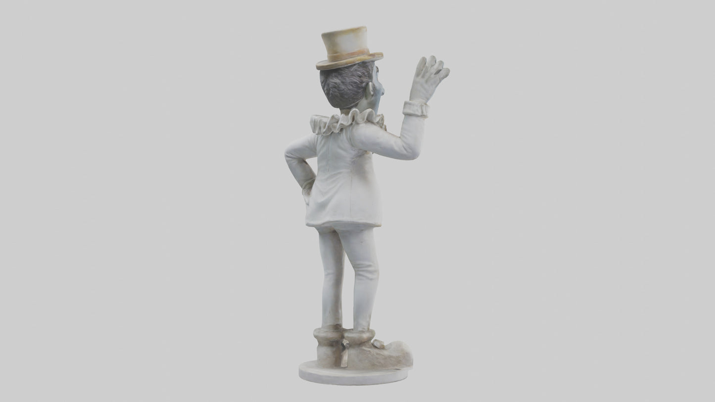 3D model Pantomime Artist statue model VR / AR / low-poly