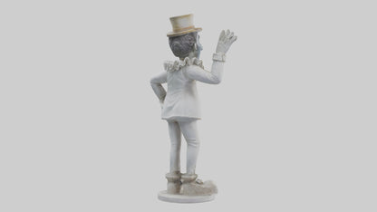 3D model Pantomime Artist statue model VR / AR / low-poly