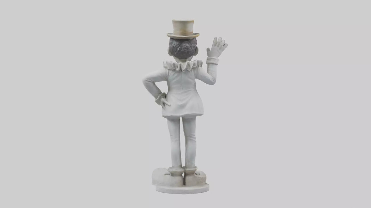 3D model Pantomime Artist statue model VR / AR / low-poly