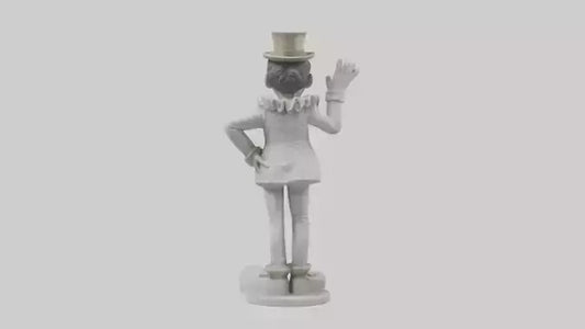 3D model Pantomime Artist statue model VR / AR / low-poly