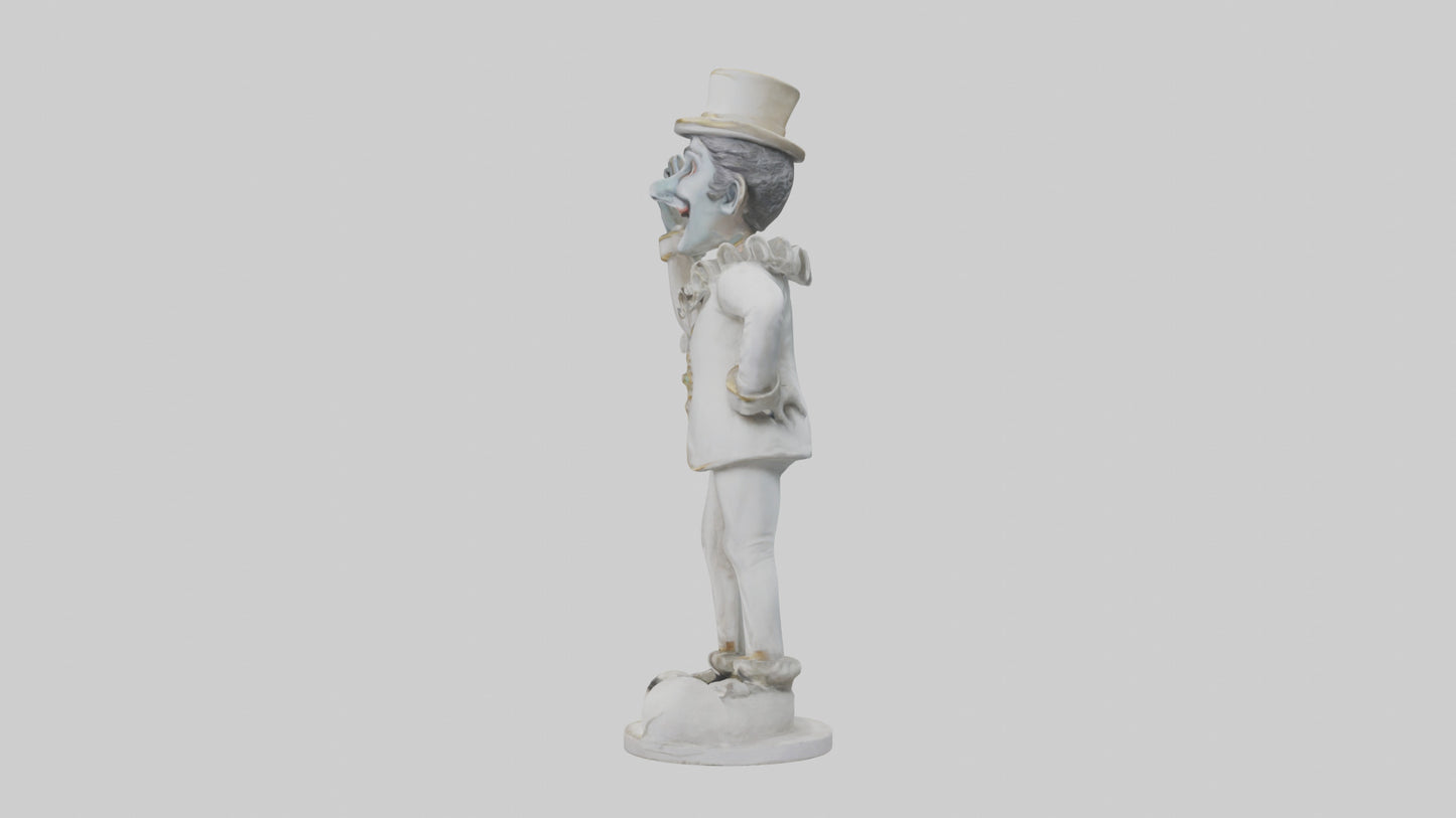 3D model Pantomime Artist statue model VR / AR / low-poly