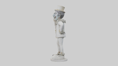 3D model Pantomime Artist statue model VR / AR / low-poly