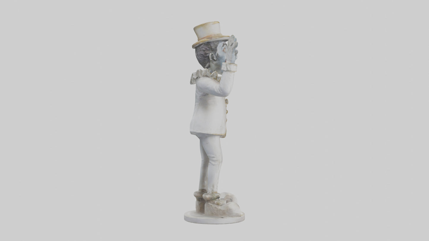 3D model Pantomime Artist statue model VR / AR / low-poly