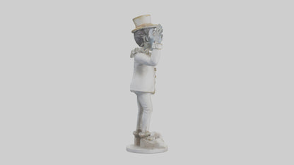 3D model Pantomime Artist statue model VR / AR / low-poly