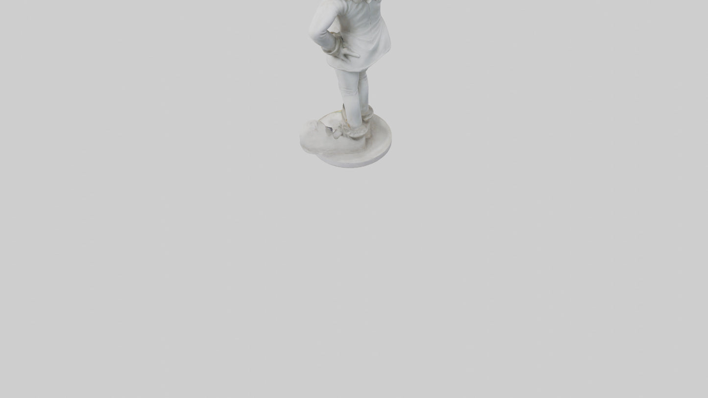3D model Pantomime Artist statue model VR / AR / low-poly
