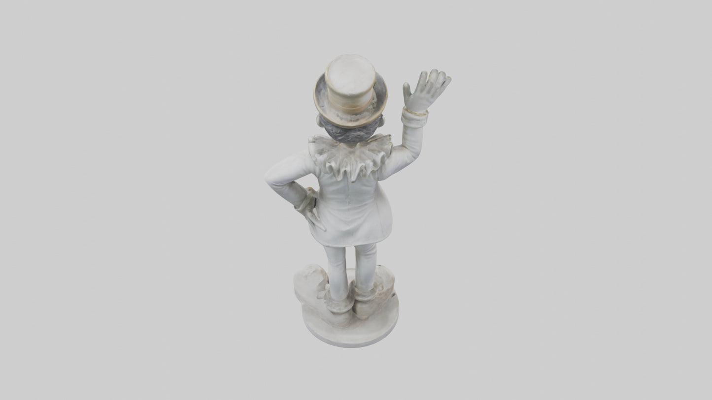 3D model Pantomime Artist statue model VR / AR / low-poly