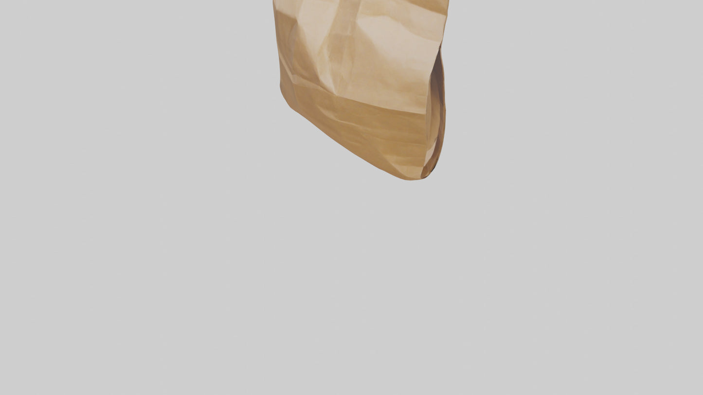 Paper Bag model VR / AR / low-poly