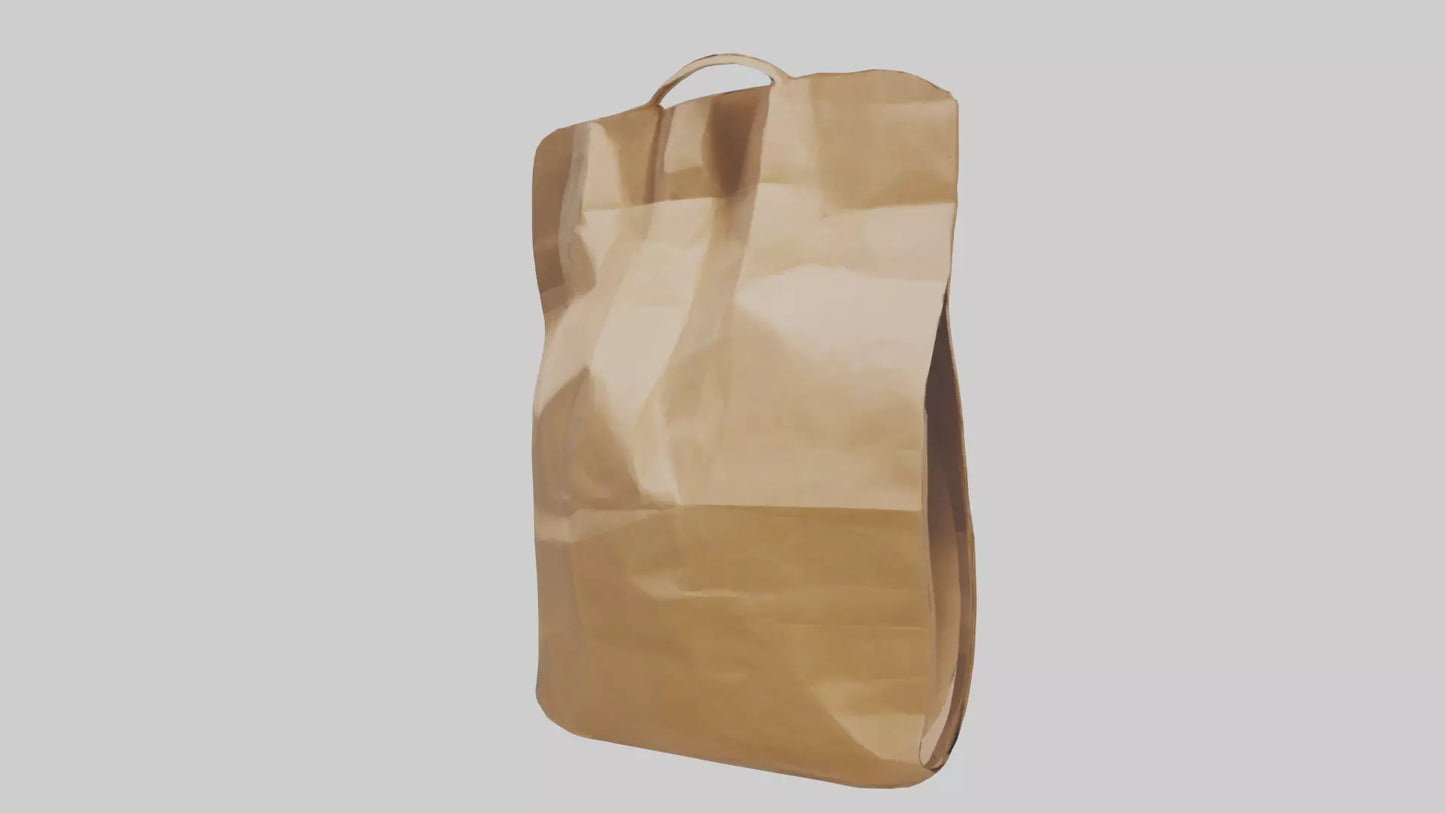 Paper Bag model VR / AR / low-poly