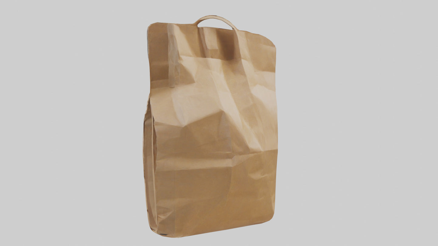 Paper Bag model VR / AR / low-poly