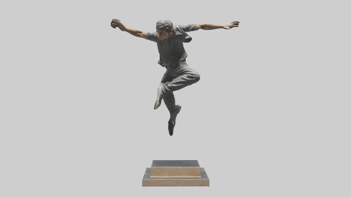 3D model Parkour Jump statue model VR / AR / low-poly
