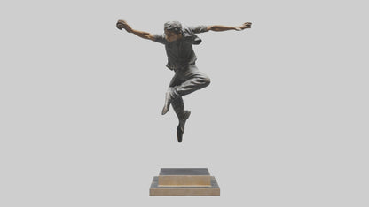 3D model Parkour Jump statue model VR / AR / low-poly