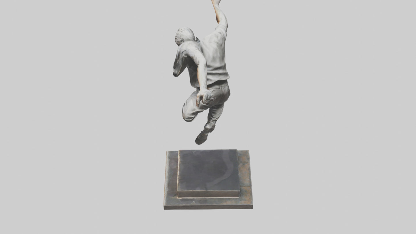 3D model Parkour Jump statue model VR / AR / low-poly