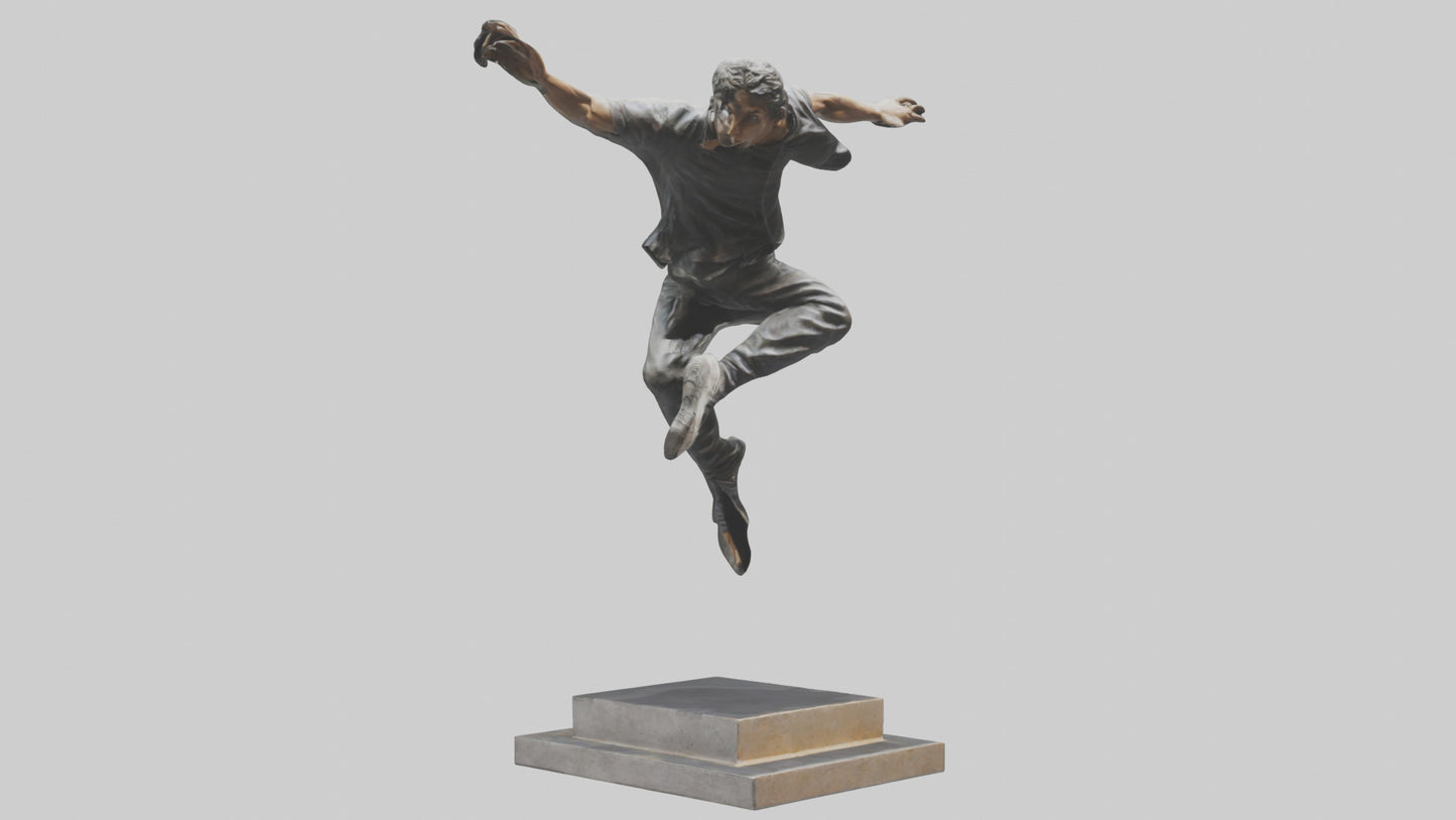3D model Parkour Jump statue model VR / AR / low-poly