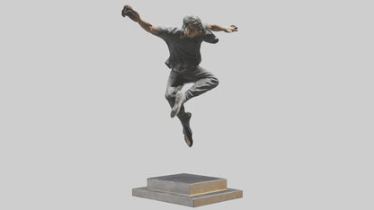 3D model Parkour Jump statue model VR / AR / low-poly