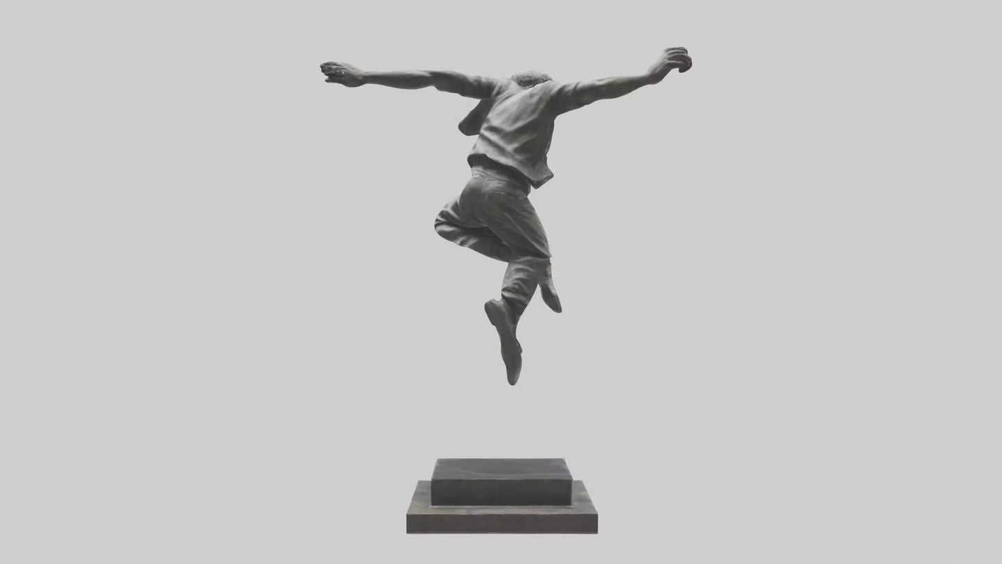 3D model Parkour Jump statue model VR / AR / low-poly