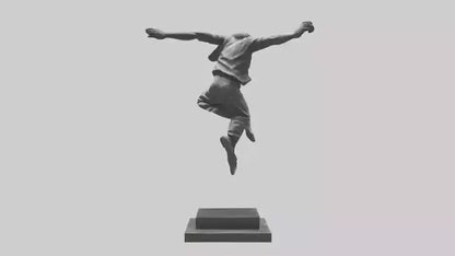 3D model Parkour Jump statue model VR / AR / low-poly