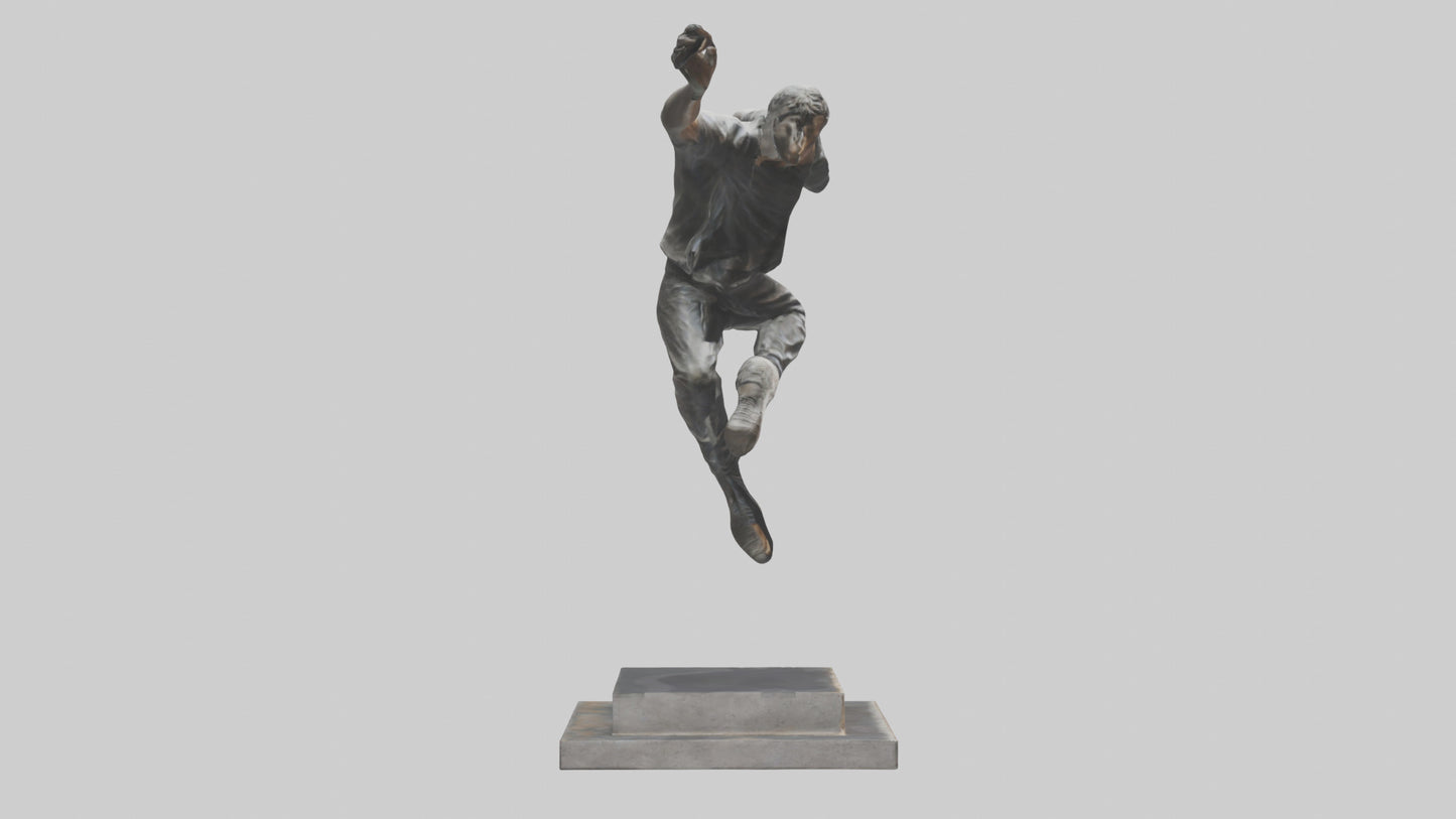 3D model Parkour Jump statue model VR / AR / low-poly