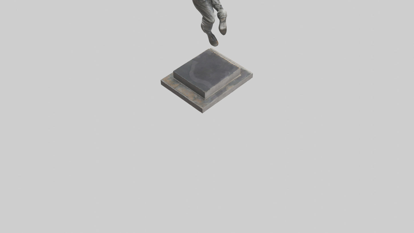 3D model Parkour Jump statue model VR / AR / low-poly