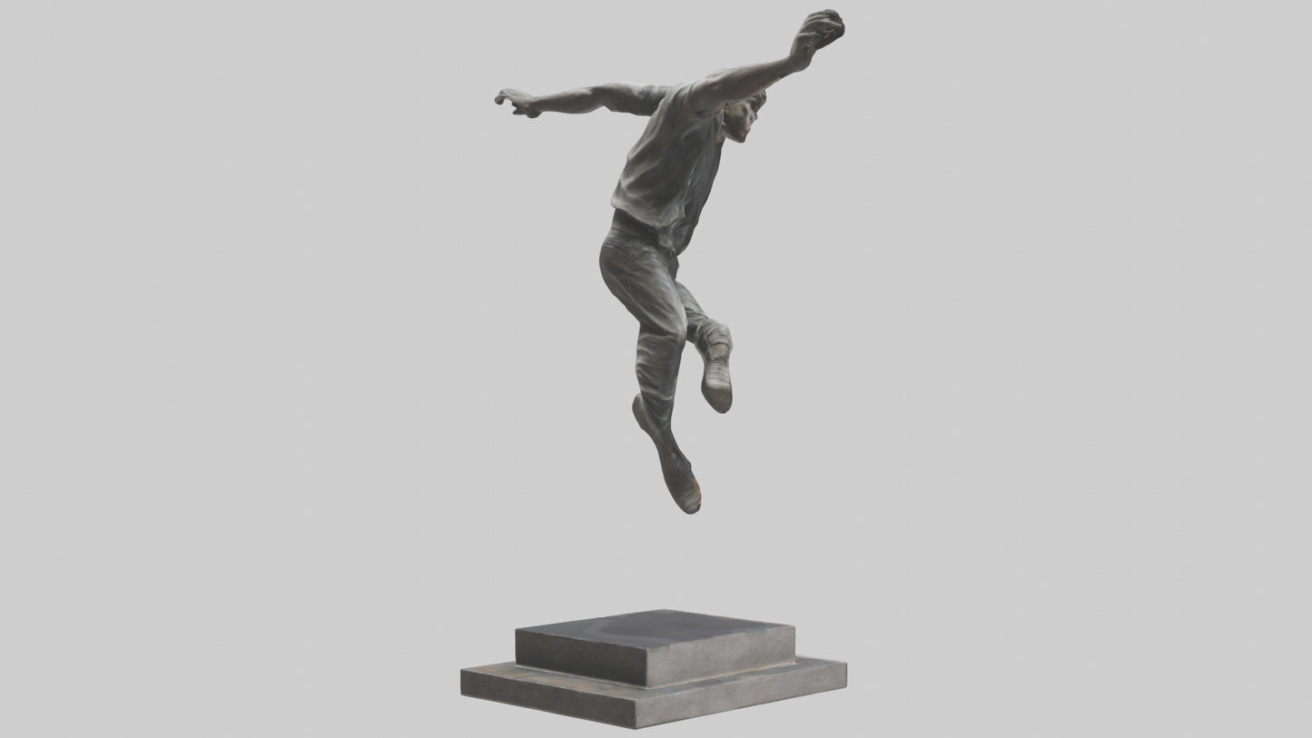 3D model Parkour Jump statue model VR / AR / low-poly