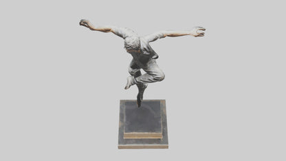 3D model Parkour Jump statue model VR / AR / low-poly