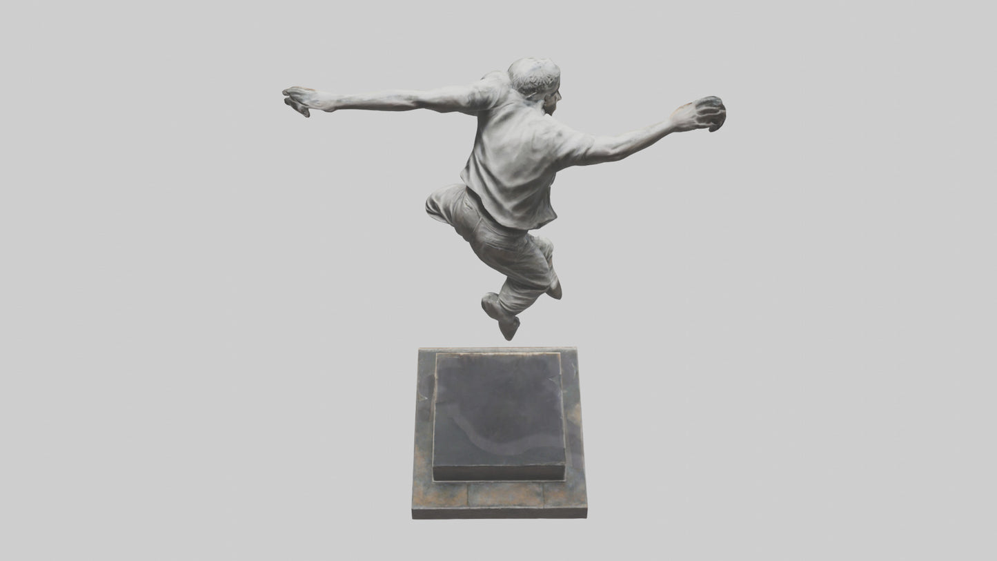 3D model Parkour Jump statue model VR / AR / low-poly