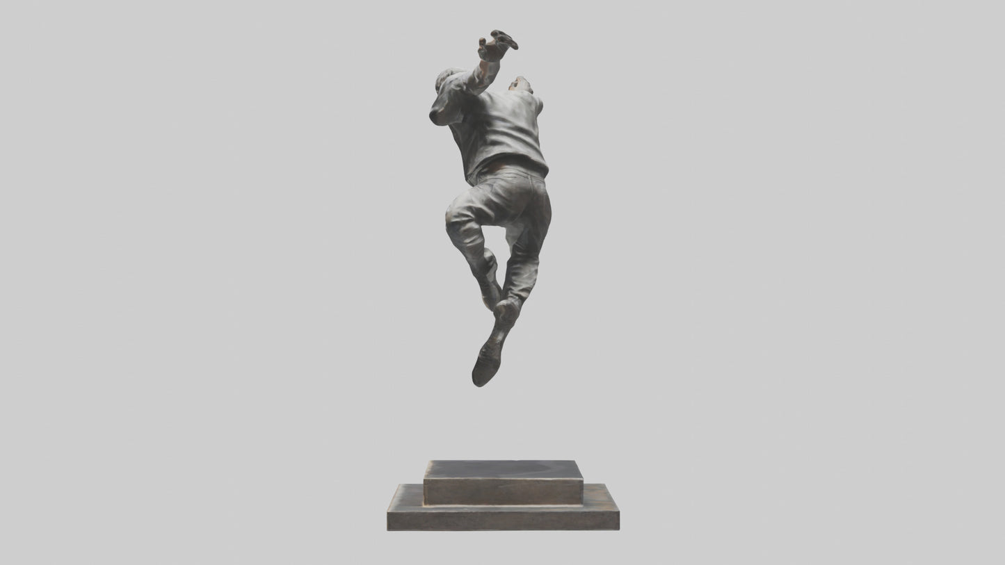 3D model Parkour Jump statue model VR / AR / low-poly