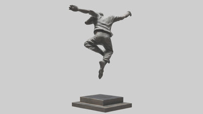 3D model Parkour Jump statue model VR / AR / low-poly