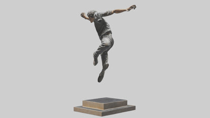 3D model Parkour Jump statue model VR / AR / low-poly