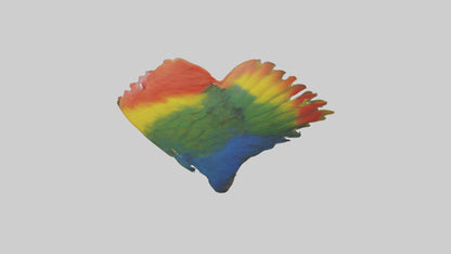 3D model Parrot Heart VR / AR / low-poly