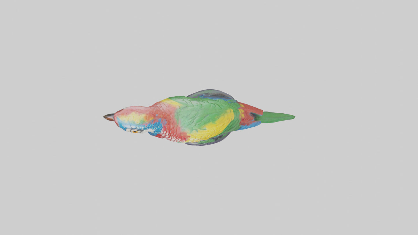 3D model Parrot statue model VR / AR / low-poly