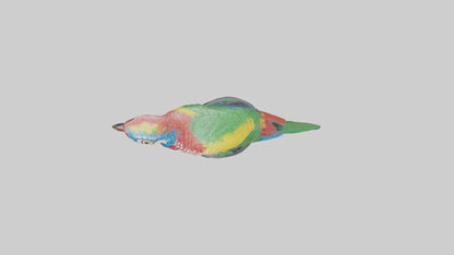 3D model Parrot statue model VR / AR / low-poly