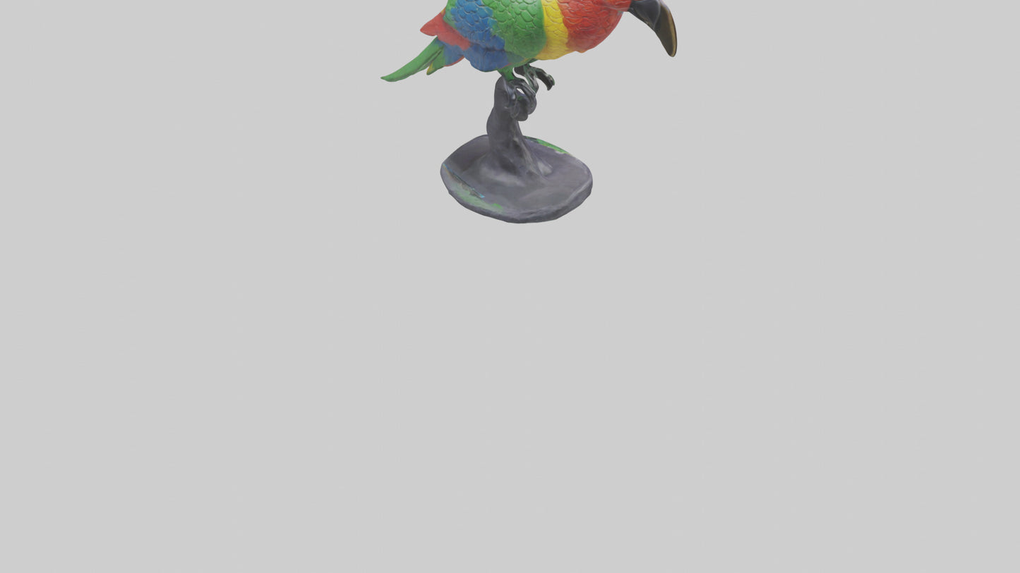 3D model Parrot statue model VR / AR / low-poly