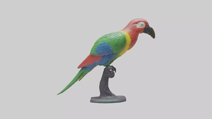 3D model Parrot statue model VR / AR / low-poly
