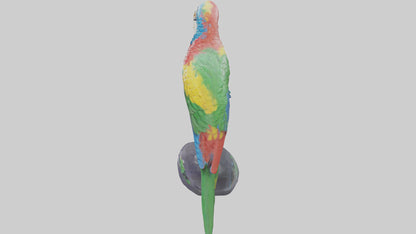 3D model Parrot statue model VR / AR / low-poly