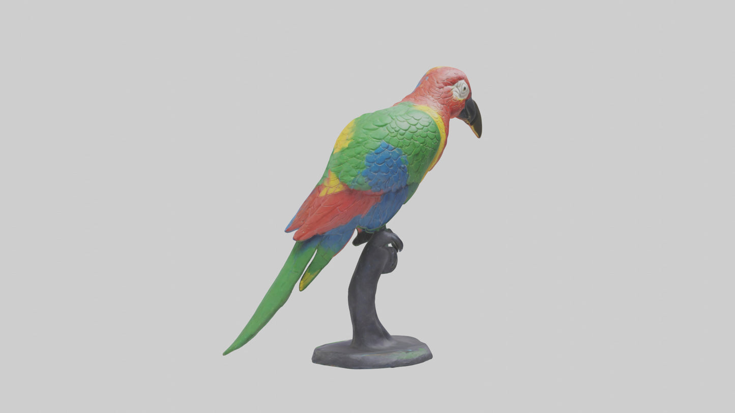3D model Parrot statue model VR / AR / low-poly