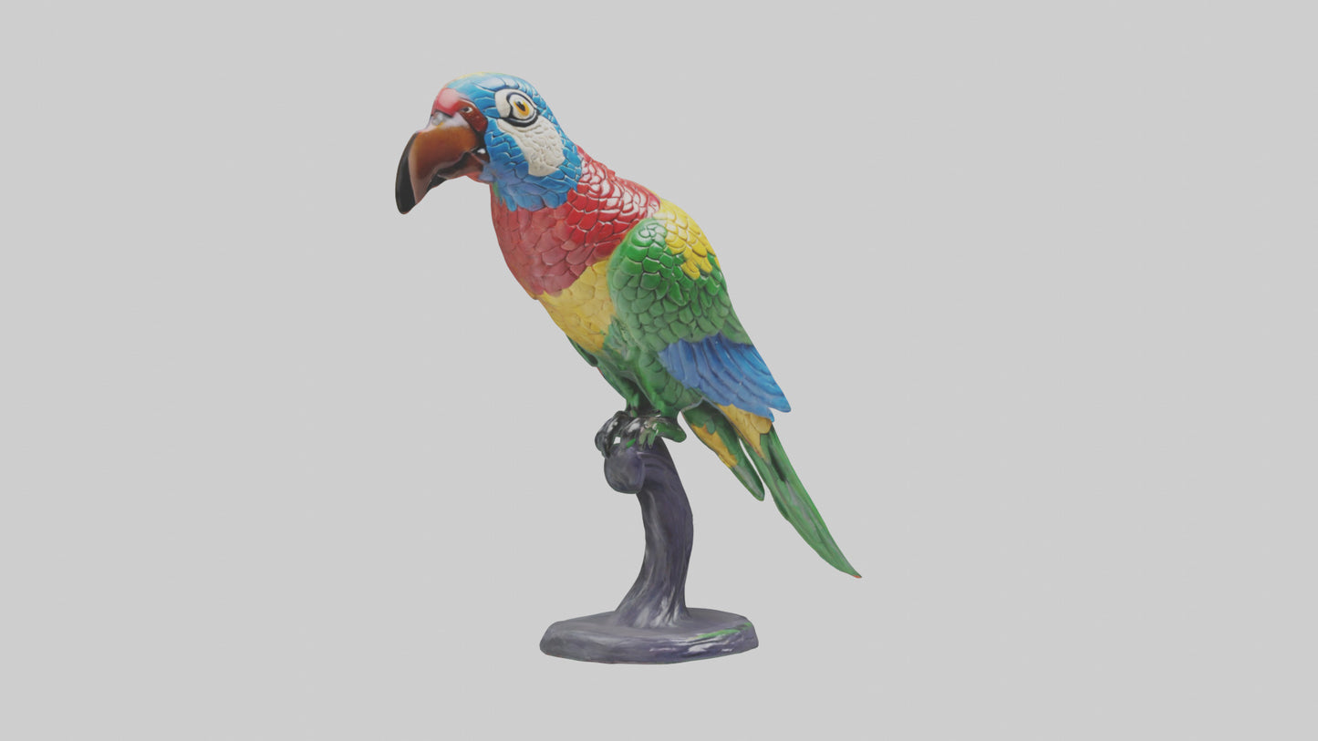 3D model Parrot statue model VR / AR / low-poly