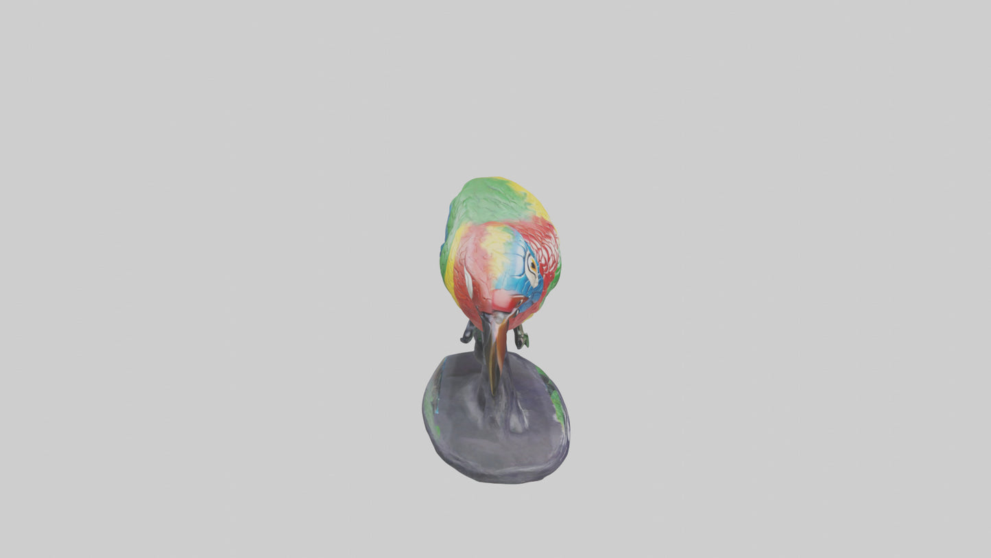 3D model Parrot statue model VR / AR / low-poly