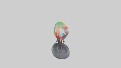 3D model Parrot statue model VR / AR / low-poly