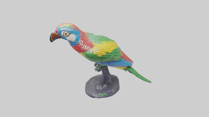 3D model Parrot statue model VR / AR / low-poly