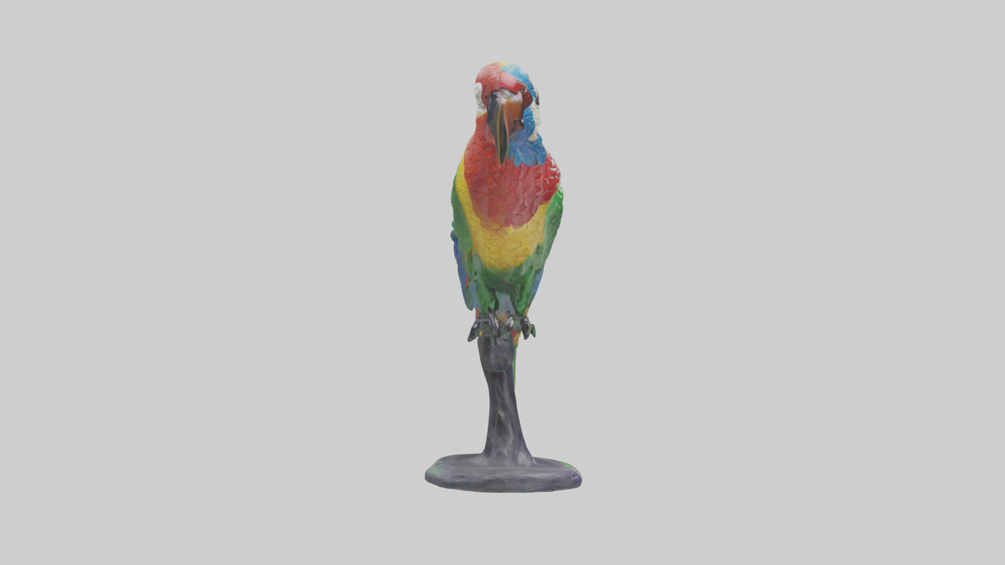 3D model Parrot statue model VR / AR / low-poly