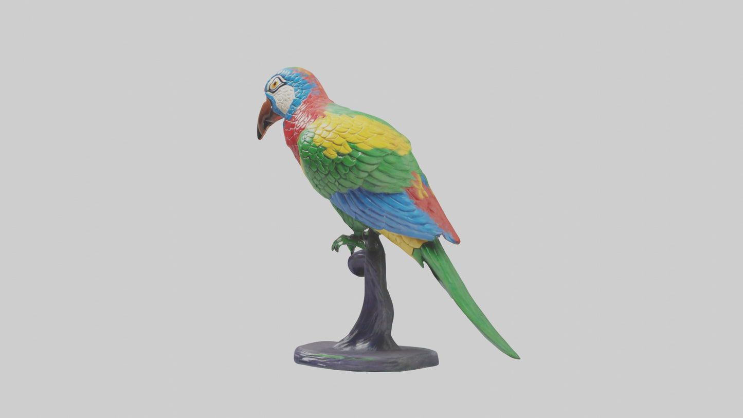 3D model Parrot statue model VR / AR / low-poly