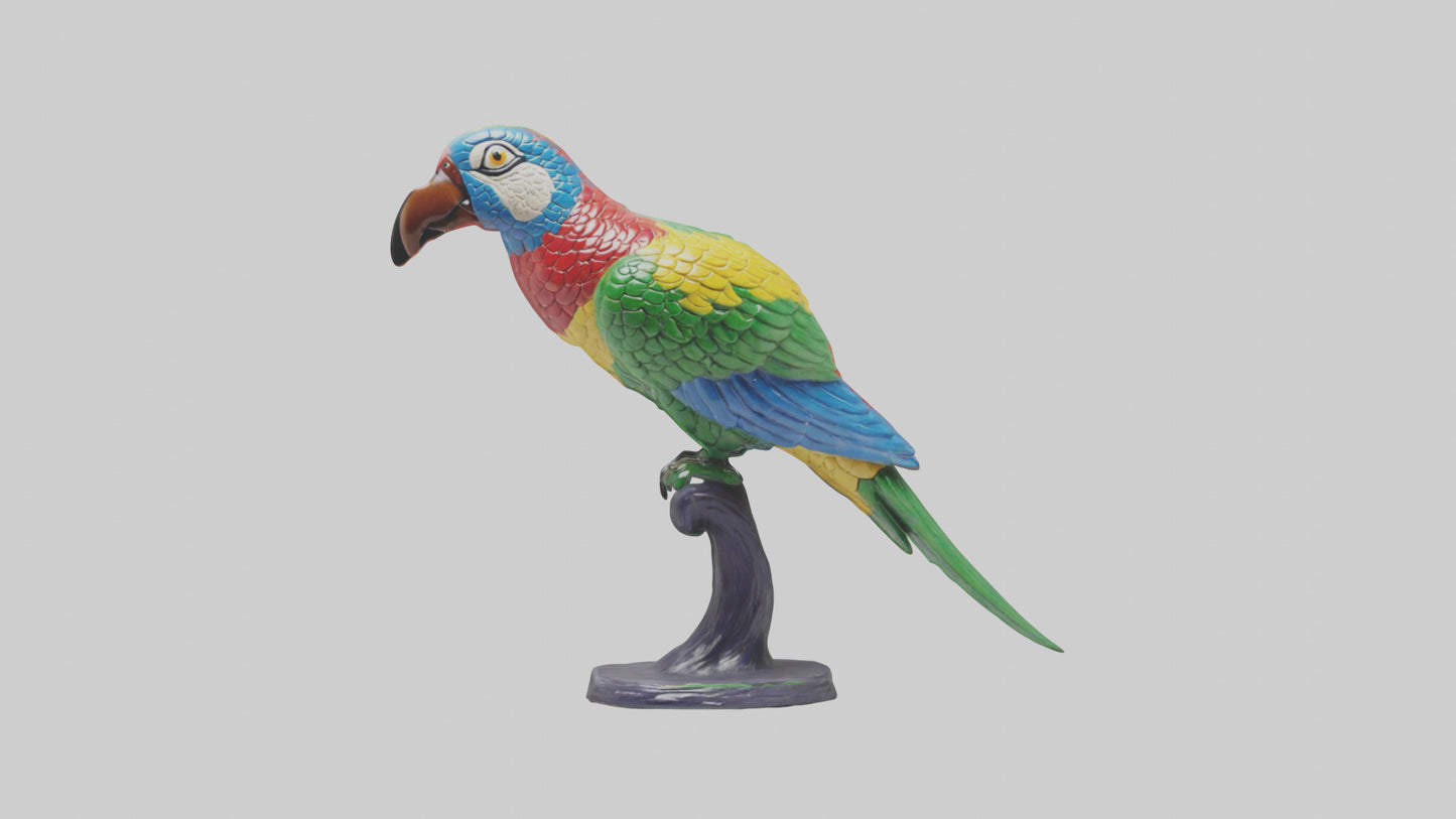 3D model Parrot statue model VR / AR / low-poly